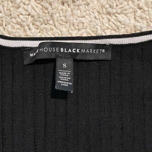 White House Black Market Black Ribbed Top